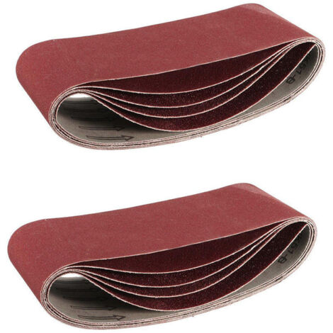 Confezione da 10 nastri abrasivi da 100 mm x 915 mm, nastri abrasivi in ossido di alluminio grana 240 per lavorazione del legno, lucidatura dei metalli, affilatura coltelli