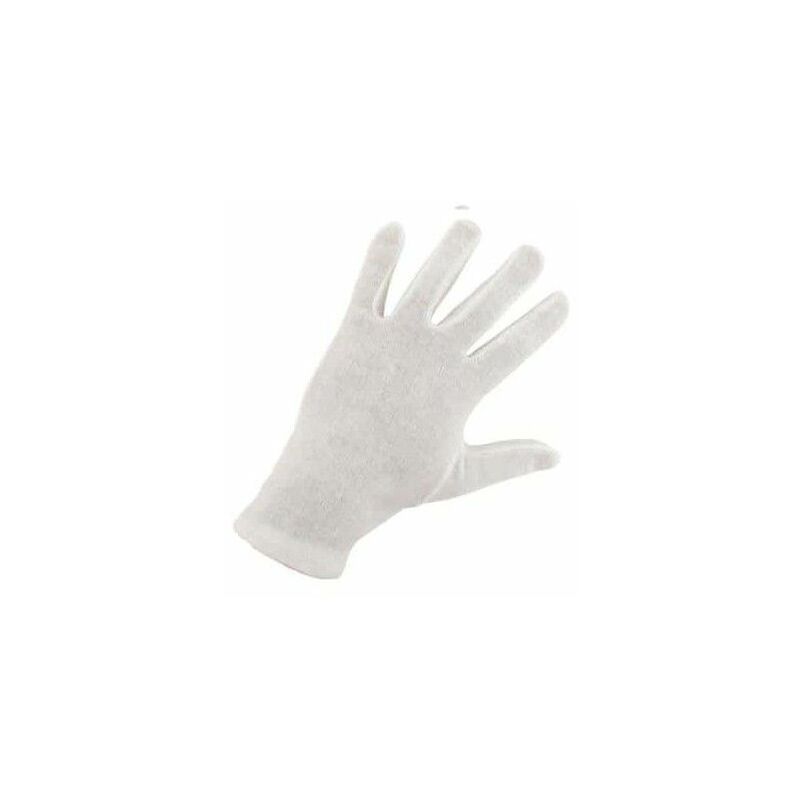 Image of Euro Protection - Confezione da 10 paia di guanti di cotone bianco Taglia xl / 10 ep 4150 - Blanc