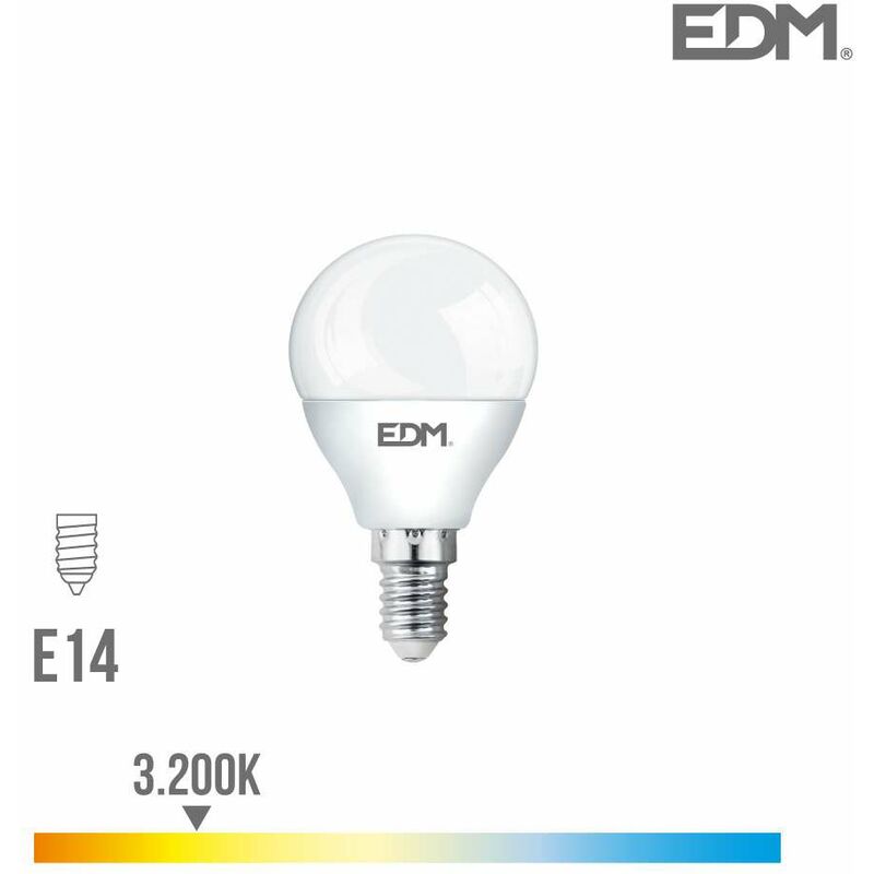 Image of EDM - Lampadina led E14 da 5W equivalenti a 35W - Bianco Caldo 3200K