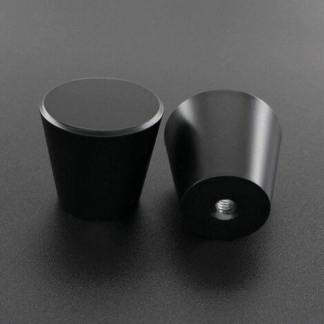Confezione da 10 pomelli neri conici durevoli ed eleganti per ante di armadi, ante di armadi decorativi, camera da letto, bagno, cucina, soggiorno - nero