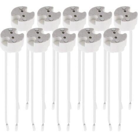 Confezione da 10 portalampade GU5.3 con supporto per cavo da 12V per lampade alogene, LED e faretti.