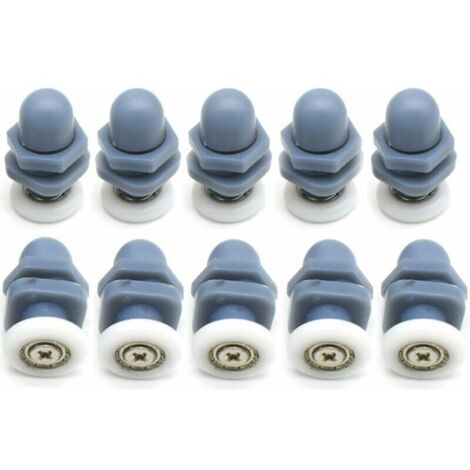 Confezione da 10 rulli per porta doccia, 20 mm