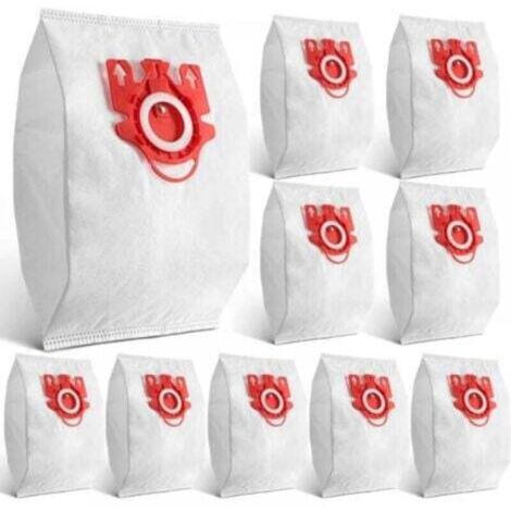 Confezione da 10 sacchetti di ricambio per aspirapolvere, sacchetto in tessuto non tessuto, accessori per aspirapolvere, filtro in cotone, rosso