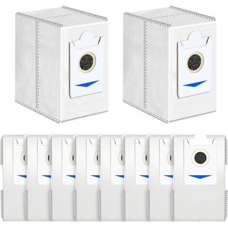 Confezione da 10 sacchetti per aspirapolvere compatibili con Ecovacs T30S / T30S PRO / X5 Omni / Deebot X2 Omni, antibatterici, 10 sacchetti di ricambio, alta capacità 3 litri.