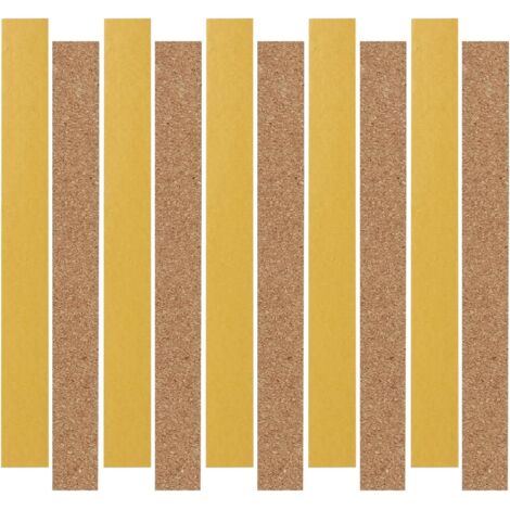 Confezione da 10 strisce autoadesive in sughero per cappelli - 200 x 20 x 2 mm - Nastro riduttore per cappelli interni - Riduttore autoadesivo per cappelli - Striscia esterna