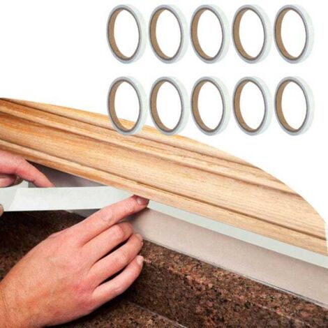 Confezione da 10 strisce luminose autoadesive e antiscivolo per riporre oggetti leggeri (1,5 cm x 3 m)