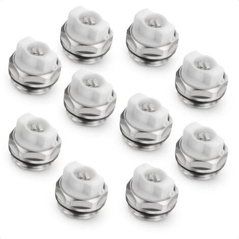 Confezione da 10 tappi per valvola di spurgo manuale del radiatore - 1/2"