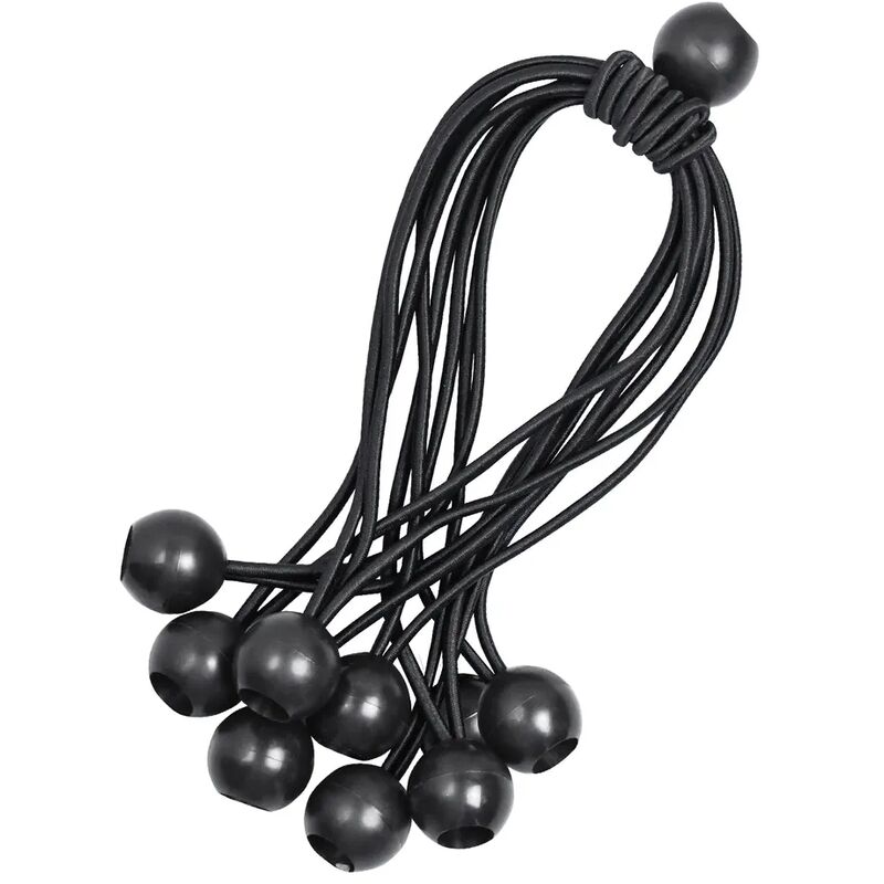 Image of Confezione da 10 tenditori con sfera, anelli di estensione, gomma di tensione altamente elastica, 22,5 cm, gommini per tende, tenditori in gomma per