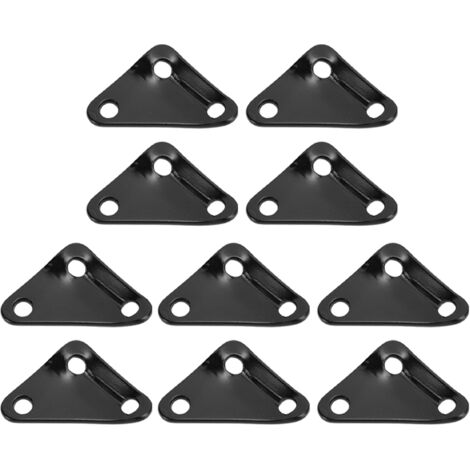 Confezione da 10 tenditori triangolari in lega di alluminio ultraleggeri e resistenti per tende, paracord, per campeggio (neri).