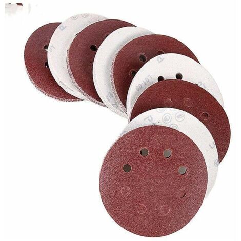Confezione da 100 dischi abrasivi Dischi abrasivi grana 40 Misura 125 mm Ideale per levigare/lucidare/rimuovere ruggine