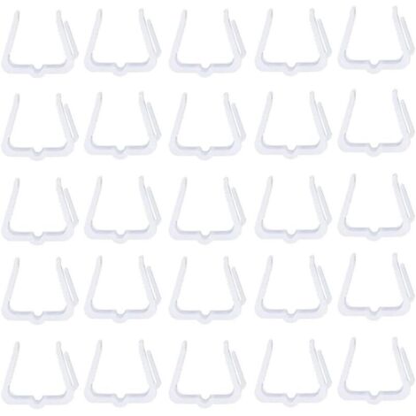 Confezione da 100 ganci natalizi da esterno per decorazioni natalizie, grondaie, recinzioni, vari colori