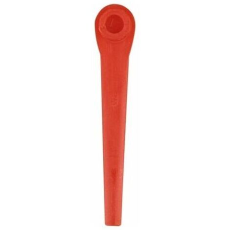 Confezione da 100 lame in plastica compatibili con i tagliaerba Gardena, lame di ricambio per tagliaerba Gardena e tagliaerba a batteria, colore rosso.