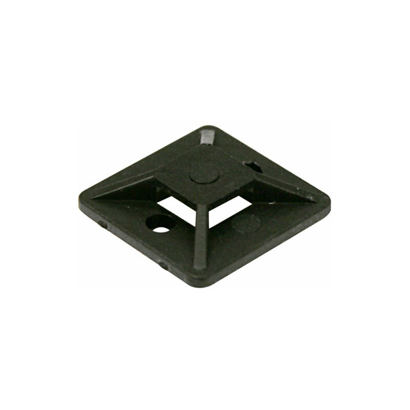 Image of Electro Dh - Confezione da 100 pezzi Staffe adesive per flange da 4 mm, nero 31.666/N 8430552140947