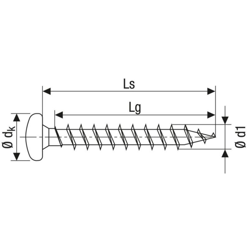Confezione da 100 pezzi vite per legno Spax testa