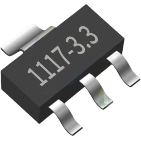 Confezione da 100 regolatori di tensione AMS1117-3,3V – package SOT-223, stabilizzatore lineare per circuiti di alimentazione