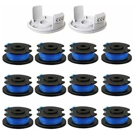 Confezione da 12 bobine di ricambio per decespugliatore a batteria da 0,065" 18 Volt 24 V 40 V compatibili con Ryobi One+ Ac14Rl3A 11 piedi (confezione da 14)