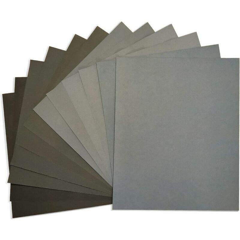 Confezione da 12 carta vetrata, carta vetrata 23 x...