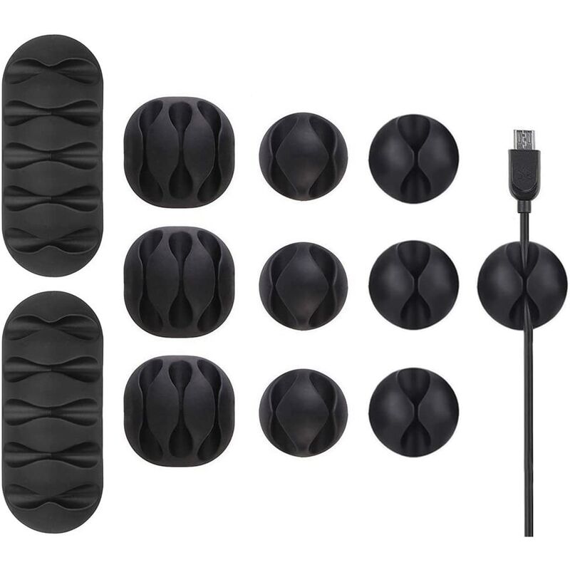 Confezione da 12 fermacavi durevoli, portacavi e