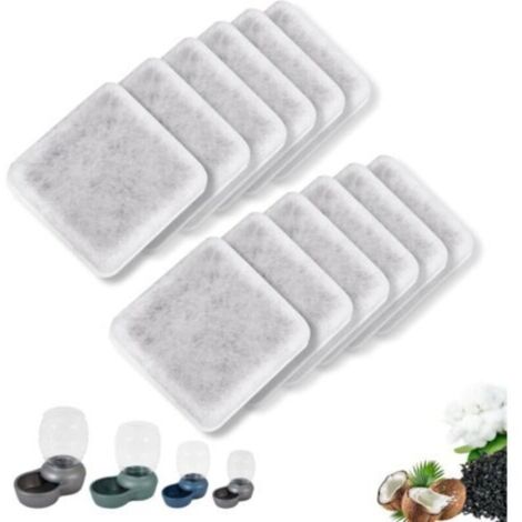 Confezione da 12 filtri di ricambio per fontanelle per animali domestici compatibili con gli abbeveratoi automatici per cani e gatti Petmate Replendish Mason Gravity Waterers