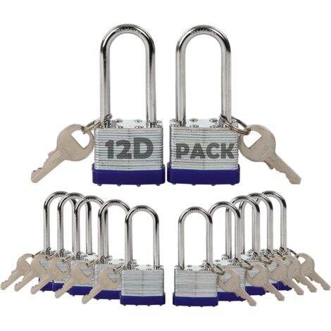 Scatola Da 12 Lucchetti 25 In Ottone Con Chiave Uguale 251 Start Sr25-1