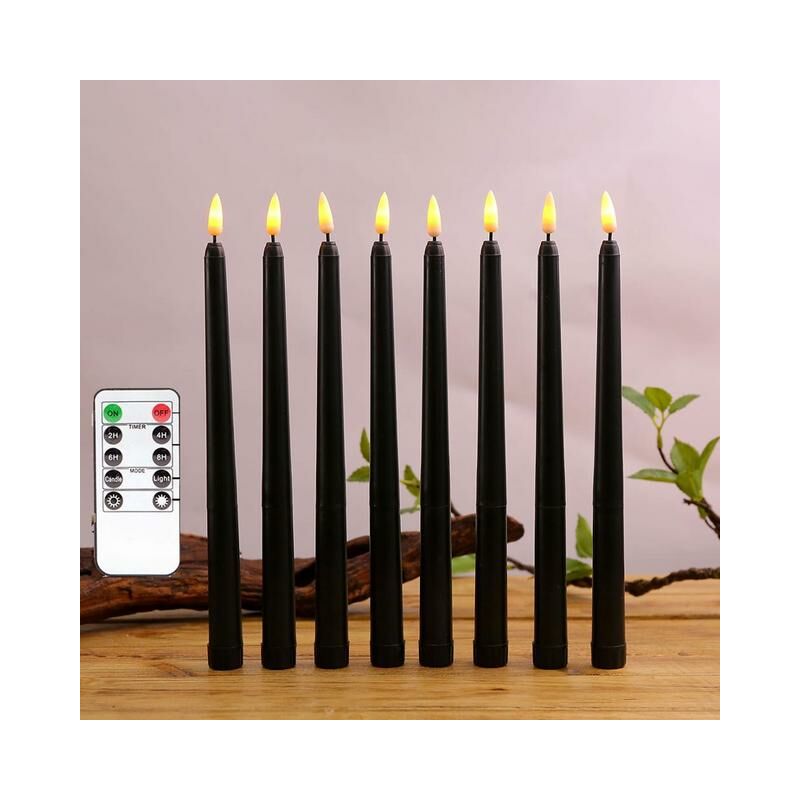 Confezione da 12 Nero di Natale LED Candele con
