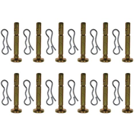 Confezione da 12 perni di sicurezza e coppiglie per spazzaneve MTD modelli 738-04124A e 714-04040