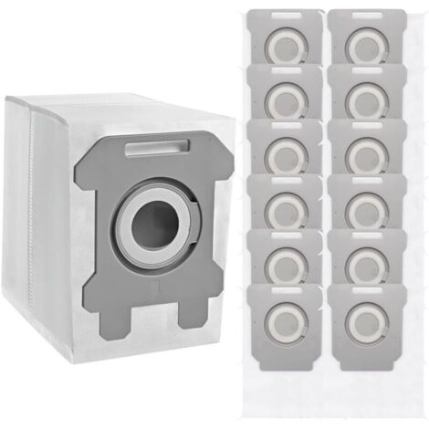 Confezione da 12 sacchetti per aspirapolvere, compatibili con i modelli iRobot Roomba i7, i7+, i7 Plus, E5, E6, s9 e s9+. Sacchetti di ricambio per la stazione di aspirazione Roomba Clean Base.