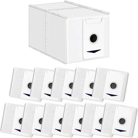 Confezione da 12 sacchetti per la polvere per robot aspirapolvere Ecovacs Deebot T30 Pro Omni, T30 Omni - Grande capacità 3L