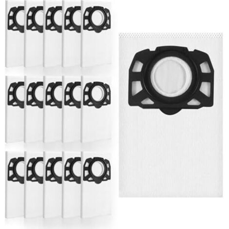 Confezione da 16 sacchetti per aspirapolvere per Kärcher WD4 WD5 WD6p WD5p WD6p KFI 487 Premium 2.863-006.0 KFI 487 MV4 MV5 MV6 Sacchetti di ricambio per aspirapolvere in tessuto non tessuto Sacchetti