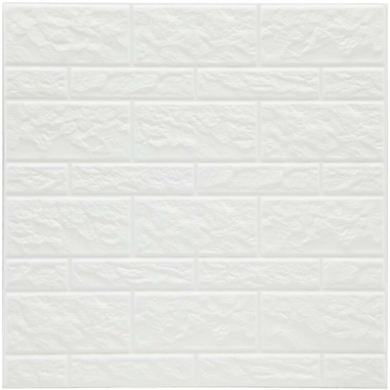 Image of Adesivo per piastrelle bianco x2 - adesivo per piastrelle muro bianco, pvc, dimensioni l. 30 x l. 30 cm - Atmosphera créateur d'intérieur - Bianco