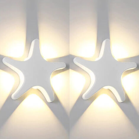 Confezione da 2 applique da esterno impermeabili, luci da parete per esterni, 220 V, 5 W, bianco, luce calda