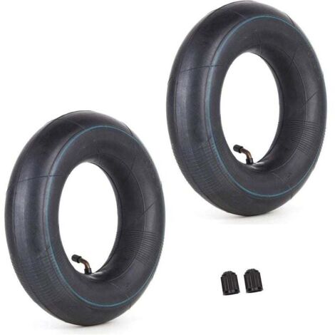 Confezione da 2 camere d'aria 4.00/3.50-6 350/400-6 3.50-6 4.00-6 4.10-6 con stelo valvola piegato TR87 di ricambio per carrelli a mano, tosaerba, rimorchi da giardino, carriole