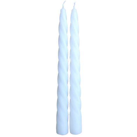 Confezione da 2 candele decorative bianche 2x24 cm Luci magiche