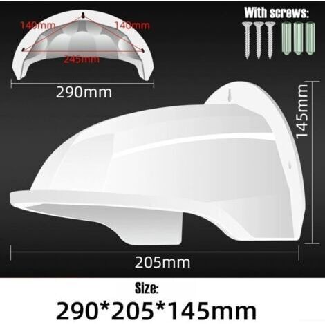 Confezione da 2 coperture protettive antipioggia e antipolvere per fotocamere da esterno, resistenti alle intemperie e con visibilità ottimale.