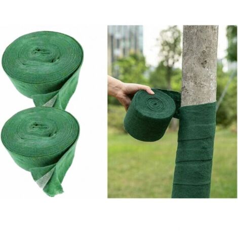 Confezione da 2 fasce per tronchi d'albero – 17 m – Resistenti all'inverno – Doppio strato – Mantengono caldo e idratati