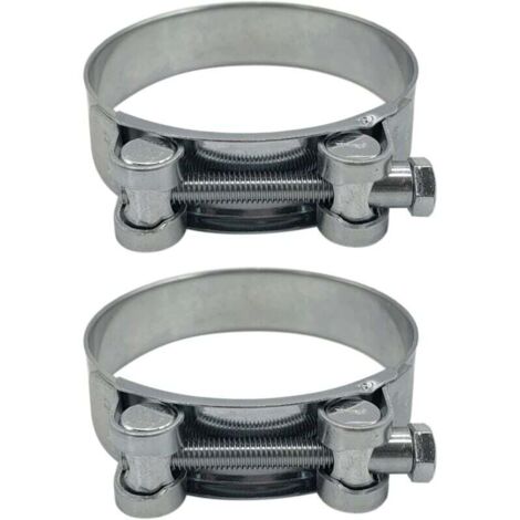 Confezione da 2 fascette stringitubo rinforzate per tubo in acciaio zincato 86-91 mm