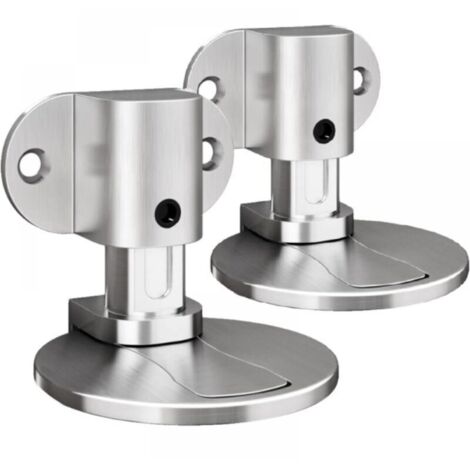 Confezione da 2 fermaporta magnetici invisibili in metallo resistente con adesivo e viti per ufficio e casa (argento)