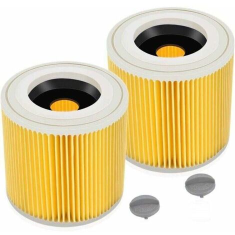 Confezione da 2 filtri a cartuccia per WD3 Premium WD2 WD3 WD3P WD3 MV2 MV3 WD3 Filtro di ricambio per aspirapolvere Kärcher 6.414-552.0/64145520