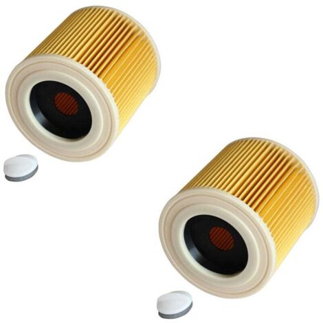 Confezione da 2 filtri a cartuccia per WD3 Premium WD2 WD3 WD3P WD3 MV2 MV3 WD3 Filtro di ricambio per aspirapolvere Kärcher 6.414-552.0/64145520