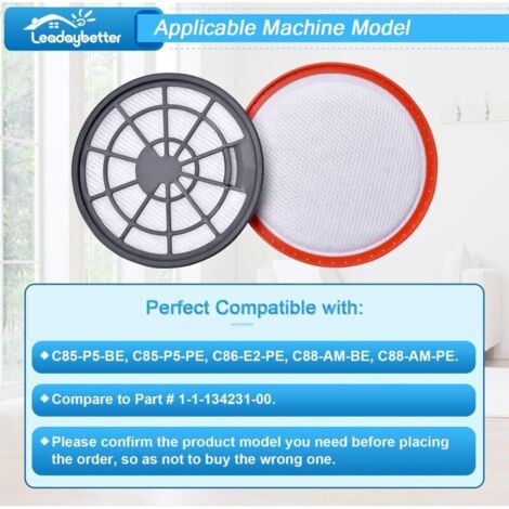 Confezione da 2 filtri pre-motore tipo 95 per aspirapolvere Vax Air Compact Series CCMBPV1T1, CCMBPCV1, CCMBPDV1P1, CCMBPDV1T1