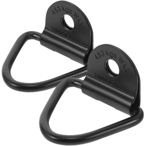 Confezione da 2 ganci di ancoraggio in acciaio al carbonio, anelli a V per rimorchi, accessori multiuso per il trasporto di merci.