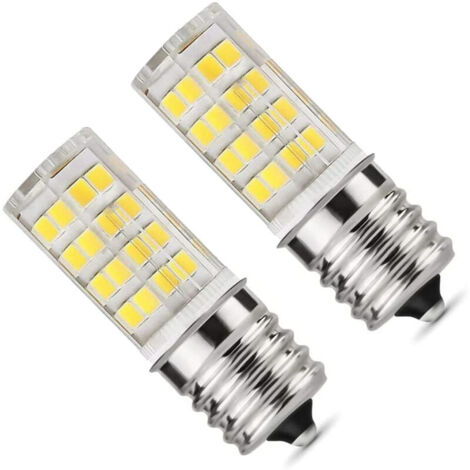 Confezione da 2 lampadine LED dimmerabili E17 da 4 W per forni a microonde, 6000 K, equivalenti a lampade alogene in ceramica da 40 W