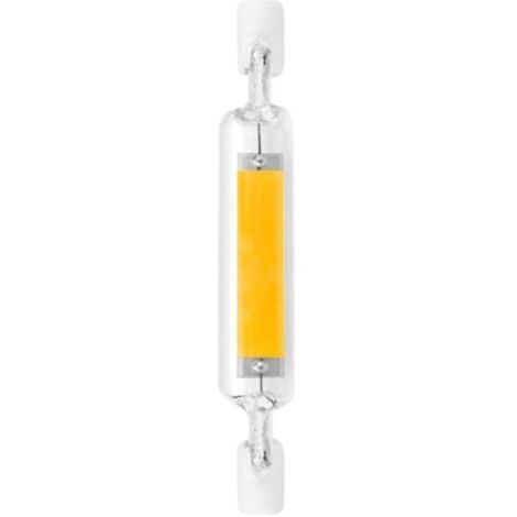 Confezione da 2 lampadine LED dimmerabili R7S 10W 78mm, 3000K, tubo di base R7S a doppia estremità, angolo del fascio di 360°