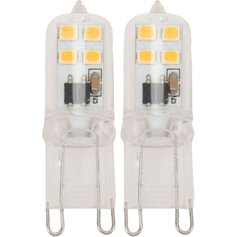 Confezione da 2 lampadine LED professionali a forma di mais, 8 LED, 200 lm, G9, per cucina, soggiorno, camera da letto, 2W, AC220V