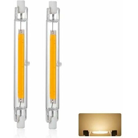 AUTRES Confezione da 2 Lampadine LED R7S 118mm 20W Dimmerabile, Bianco Caldo 3000K 3000LM, Lampada Sostitutiva Lineare Alogena J118 300W, Illuminazione a 360 Gradi, Senza Sfarfallio, Tubi LED R7S OCB per Pro