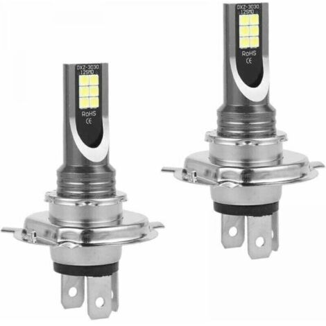 Confezione da 2 lampadine per fari a LED H4, lampadine antinebbia per auto impermeabili IP68 da 50 W e 14.000 LM, luce bianca 6000-6500 K.