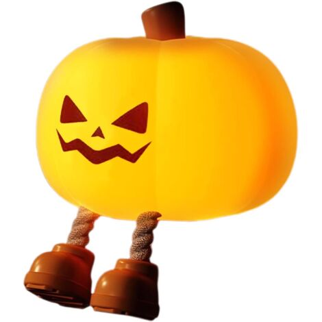 Confezione da 2 luci notturne in silicone a forma di zucca  Luce notturna a LED per bambini con timer, lampada notturna a LED con controllo touch, decorazione per dormitorio e stanza dell'allattamento