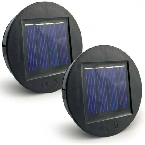 Confezione da 2 luci solari di ricambio da 8 cm di diametro con coperture solari a LED trasparenti, copertura solare a LED impermeabile IP65 per luci solari da giardino e fai da te