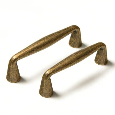 Confezione da 2 maniglie per armadio in bronzo antico, lega di zinco, stile retrò americano per armadi, credenze e cassetti, distanza tra i fori di 96 mm, accessorio di ferramenta