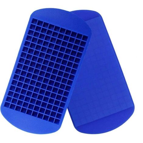 Confezione da 2 mini stampi per cubetti di ghiaccio in silicone, 160 stampi per cubetti di ghiaccio piccoli, cubetti di ghiaccio tritati facili da staccare per raffreddare i cocktail al whisky, senza